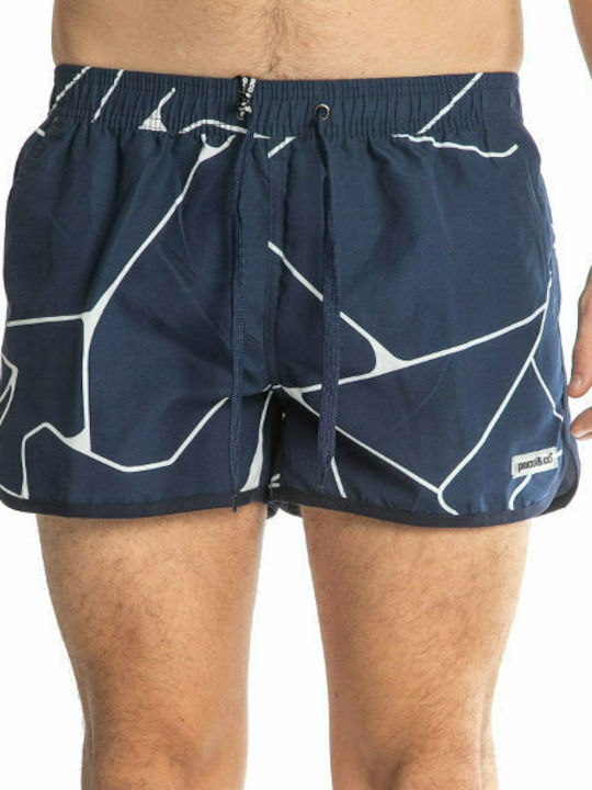 Paco & Co Men's Swimwear Shorts Navy Blue with Patterns