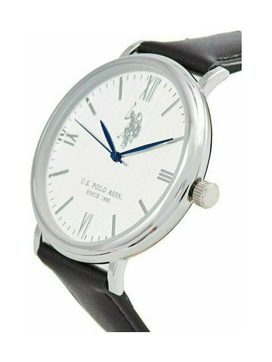 U.S. Polo Assn. Ezra Watch Battery with Black Leather Strap