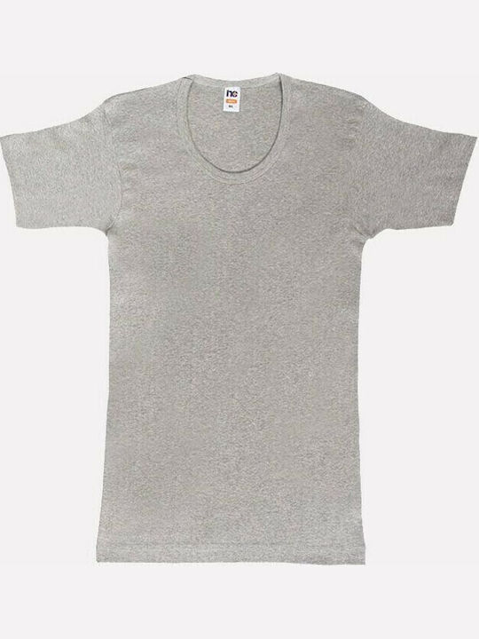 Men's Short Sleeve Undershirt in Gray Color