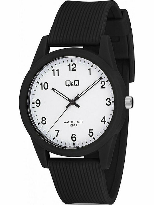Q&Q Men's Watch 40mm Battery with Black Rubber Strap