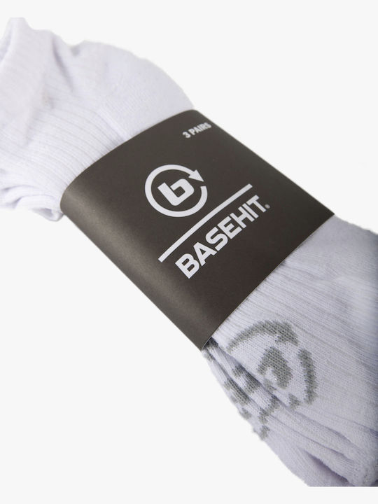 Basehit Мъжки Едноцветни Бели Чорапи 3Pack