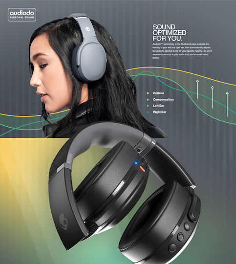 Skullcandy Crusher EVO Wireless / Wired Over Ear Headphones with 40 hours of Operation and Quick Charge Gray