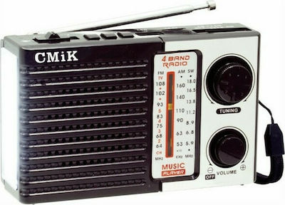 CMIK MK-918 Retro Portable Radio Rechargeable Black