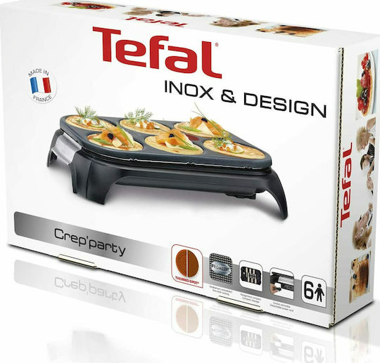 Tefal Crep'Party Inox & Design PY558813 Pfannkuchen-Macher 1000W
