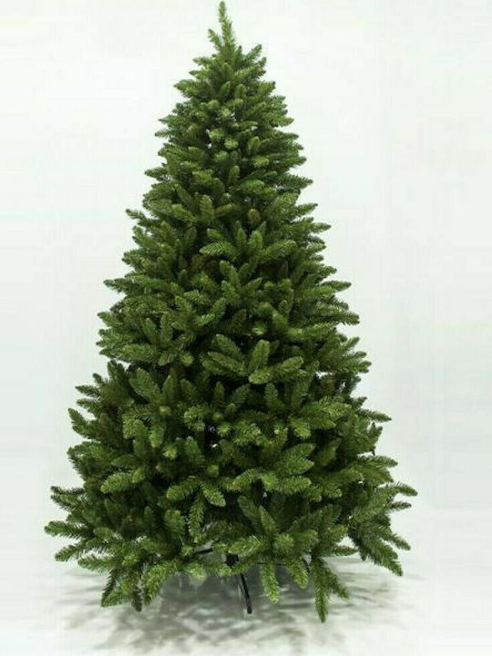 Imperial Christmas Green Tree with Metallic Base and Built in Branches H210cm