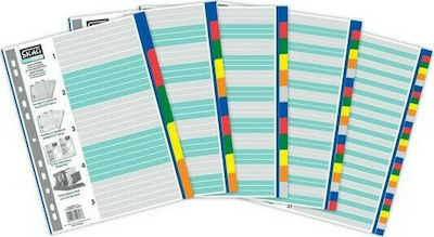 Skag Plastic Dividers for Documents A4 with Holes 31pcs