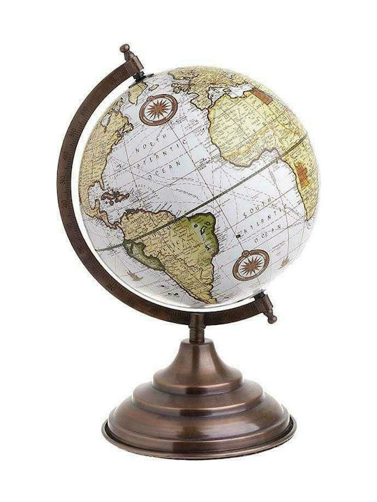 Inart World Globe with Diameter 23cm and Height 33cm