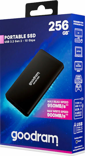 GoodRAM HX100 USB 3.2 / USB-C Εξωτερικός SSD 512GB M.2 Μαύρο