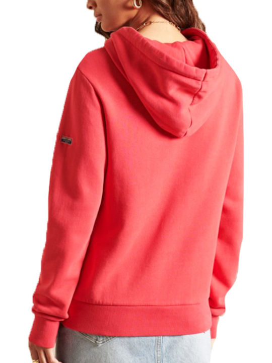 Superdry Vintage Logo Women's Hooded Sweatshirt Red