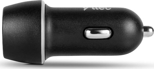TTEC SmartCharger Duo Încărcător Auto 3.1A cu Porturi: 1xUSB 1xType-C Negru Culoare