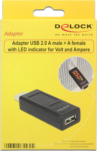 DeLock USB Led Indicator for Volt and Ampere 65569 USB Port Tester