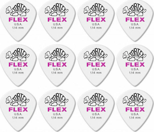 Dunlop Picks Guitar Tortex Flex Jazz III XL Thickness 1.14mm Set 12pcs