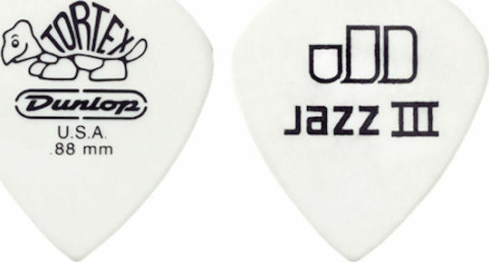 Dunlop Dunlop Guitar Tortex Jazz III Pick Thickness 0.73mm Packaging 1pc White