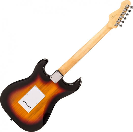Encore E6 Elektrische Gitarre Stratocaster mit SSS Tonabnehmerkonfiguration Sunburst