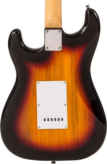 Encore E6 Elektrische Gitarre Stratocaster mit SSS Tonabnehmerkonfiguration Sunburst