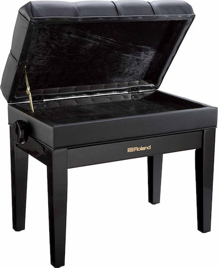 Roland Σκαμπό Πιάνου Ρυθμιζόμενο Satin Black Μ55xΠ33.5xΥ49-59cm