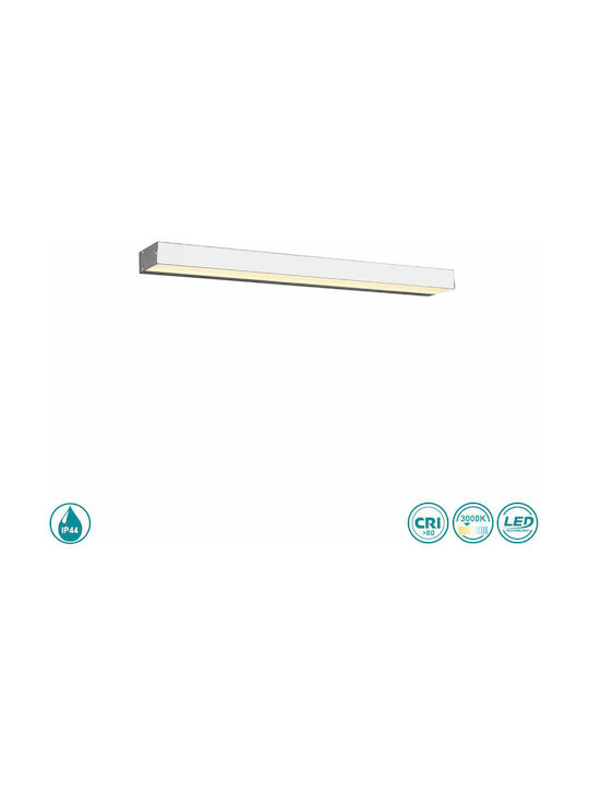 Trio Lighting Rocco Classic Lamp Bathroom with Integrated LED and Warm White Light Silver 60x3.6cm