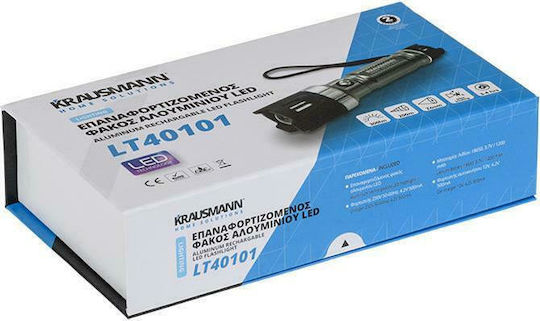 Krausmann Lumină de lucru și de sit, cu baterie Lanternă LED IPX4 cu Luminozitate Maximă 300lm 3xΑΑΑ