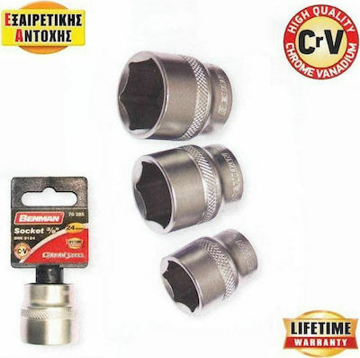 Benman Căpăcel Hexagonal cu Patrat de Prindere 3/8" Diametru 8mm 1buc