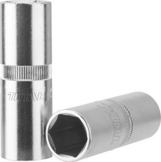 Total Карудаки Шестограм Дълъг с Каре Приемник 1/2" Диаметър 21mm 1бр за свещи
