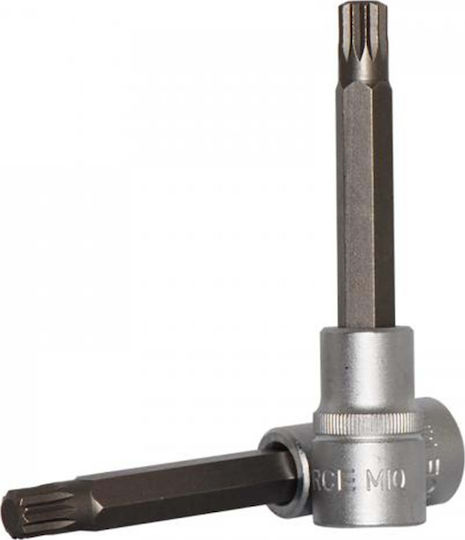 Force Long Spline Socket 1/2'' Long Walnut with Spline Head and Socket 1/2'' M16x100mm