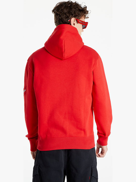 Champion Men's Sweatshirt with Hood Red