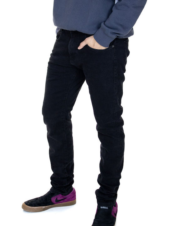Ανδρικό Παντελόνι Τζιν με Slim Εφαρμογή Μαύρο