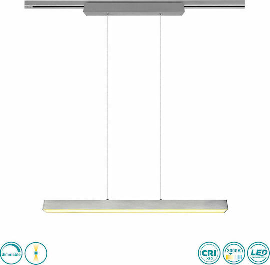 Trio Lighting Paros LED Γραμμικό Φωτιστικό Οροφής 29W Θερμό Λευκό IP20 με Ρυθμιζόμενη Ένταση Μ90xΒ5εκ.