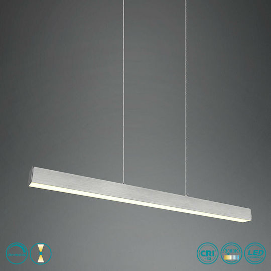Trio Lighting Paros LED Γραμμικό Φωτιστικό Οροφής 29W Θερμό Λευκό IP20 με Ρυθμιζόμενη Ένταση Μ90xΒ5εκ.