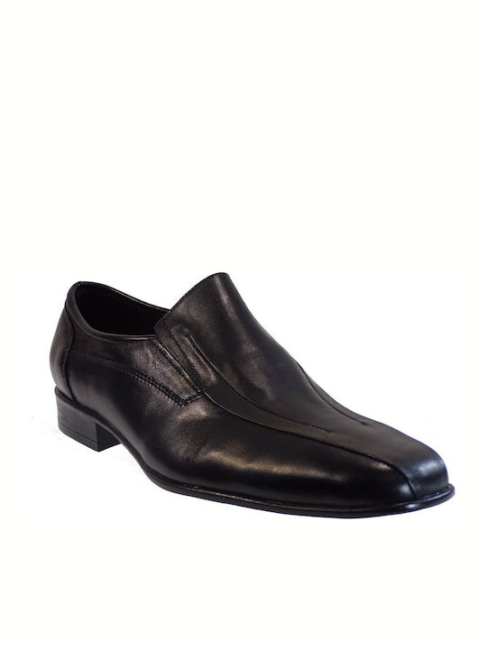 163 Leder Herren Freizeitschuhe Schwarz