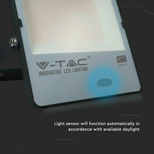 V-TAC Proiector LED Etanș 200W Alb Cald 3000K cu Fotocelul IP65