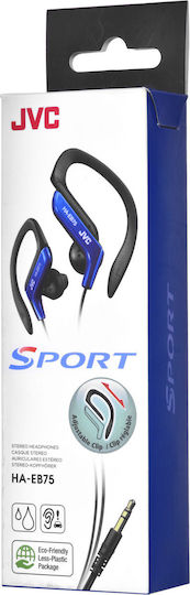 JVC Ακουστικά Ψείρες In Ear HA-EB75 Τύπου Ear Hook Μπλε