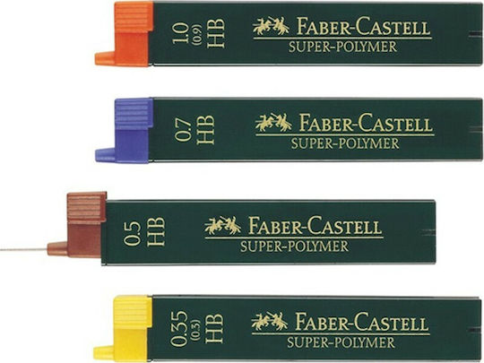 Faber-Castell 12 Packages x 12 Pencil Leads Super Polymer Thickness 0.7mm Type B