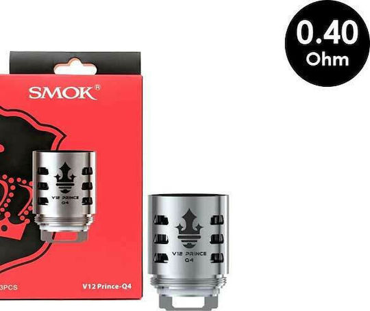 Smok TFV12 Prince Q4 Widerstand für Elektronische Zigaretten 0.4ohm (Dampfmethode) 3Stück