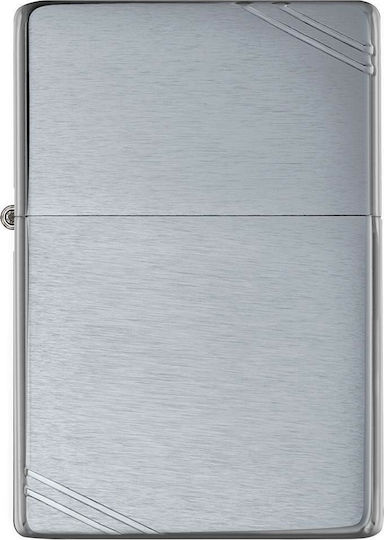 Zippo Vintage Windproof Lighter Flame Brushed Chrome