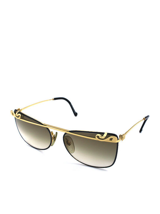 Christian Lacroix Women's Sunglasses with Gold Metal Frame and Brown Gradient Lens CL7351 49