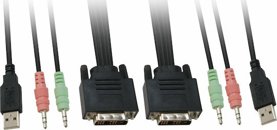 Level One 2-Port USB DVI KVM Switch with Audio