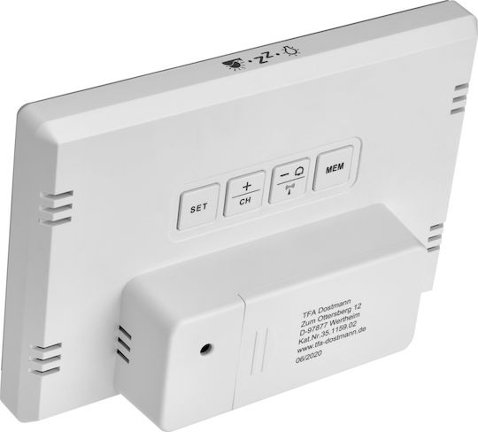 TFA Weather Boy Wireless Digital Weather Station Tabletop White