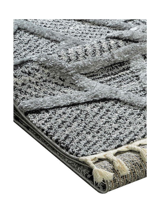 Madi Shard Summer Bedroom Rug Set Gray 3 Pieces