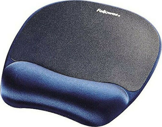 Fellowes Mouse Pad with Wrist Support Blue 196mm Memory Foam