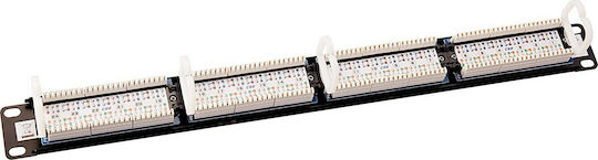 Intellinet Patch Panel για Rack 1U 19" 24 Θυρών cat5e Μαύρο