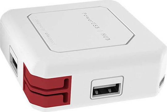 Allocacoc USB-Hub 4 Anschlüsse USB 2.0 mit USB-A Anschluss Weiß