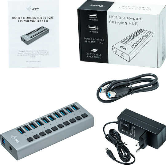 i-tec Hub 10 Θυρών USB 3.0 με σύνδεση USB-A