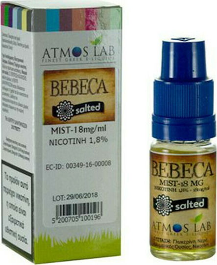 Atmoslab Fertige Nachfüllflüssigkeit Bebeca Salted mit Süß / Rauchen Geschmack 18mg 10ml