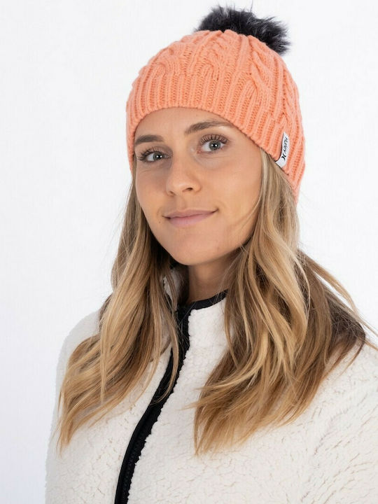 Hurley San Marino Γυναικείος Pom Pom Beanie Σκούφος σε Πορτοκαλί χρώμα