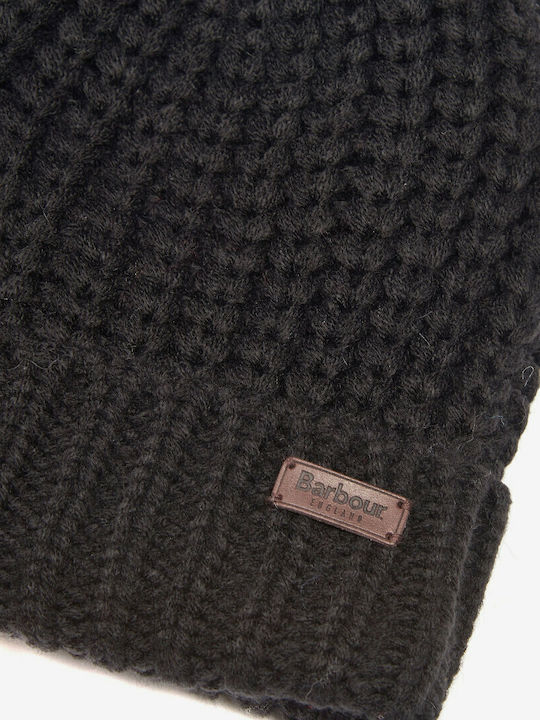 Saltburn Pom Pom Beanie Frauen Beanie mit Rippstrick in Schwarz Farbe