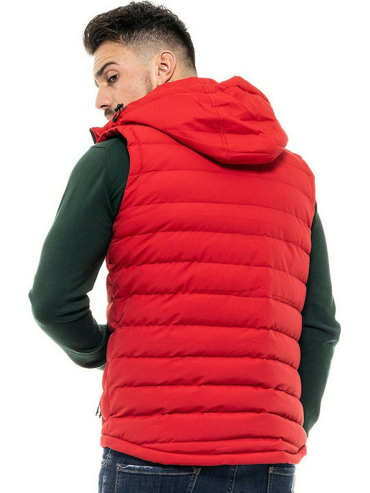 Biston Men's Sleeveless Puffer Jacket Red