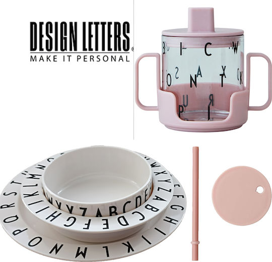 Design Letters Design Letters Baby- und Kinder-Essgeschirr Tritan Eat & Learn aus grünem Kunststoff 3er Set