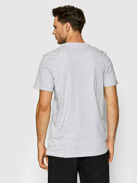 4F Men's Athletic T-shirt Short Sleeve Gray