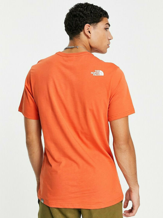 The North Face Easy Men's T-Shirt with Logo Orange